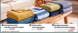 Alcampo Plaid efecto mohair o chenilla reverso borreguito oferta
