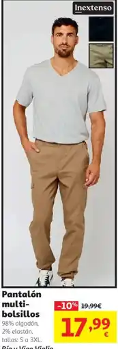Alcampo Inextenso pantalón multi-bolsillos oferta