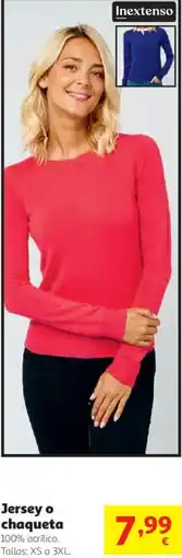 Alcampo Inextenso jersey o chaqueta oferta