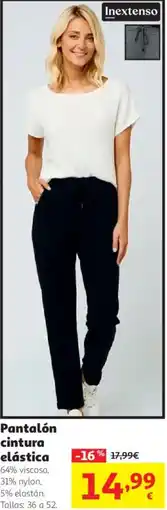 Alcampo Inextenso pantalón cintura elástica oferta