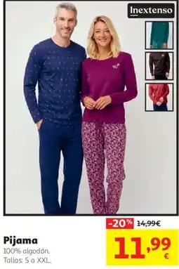 Alcampo Inextenso Pijama oferta