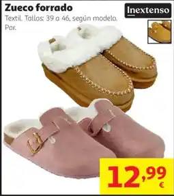 Alcampo Inextenso zueco forrado oferta