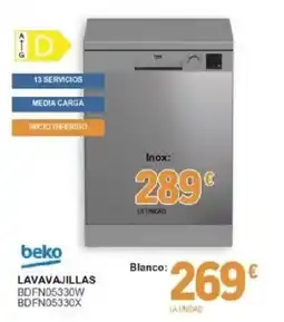 E.Leclerc beko lavavajillas bdfn05330w bdfn05330x oferta