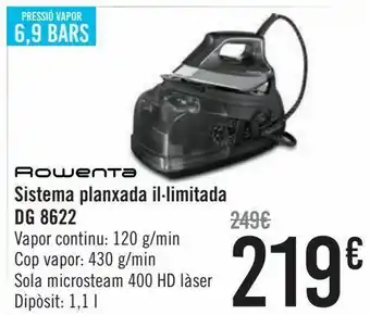 Rowenta sistema planchado ilimitado dg 8622
