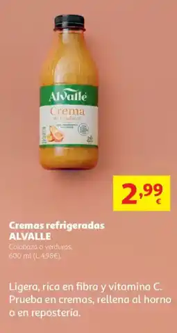 Alcampo Alvalle cremas refrigeradas calabaza o verduras oferta