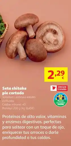 Alcampo Seta shitake pie cortado oferta