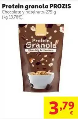 Alcampo Prozis protein granola chocolate y hazelnuts oferta