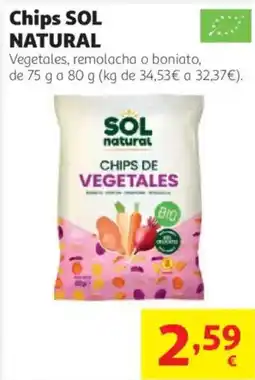 Alcampo Sol natural chips de vegetales oferta