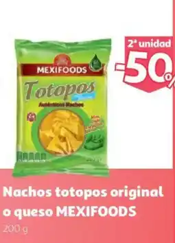 Alcampo Mexifoods totopos original o queso oferta