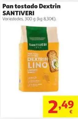 Alcampo Santiveri pan tostado dextrin lino oferta