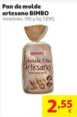 Alcampo Bimbo pan de molde artesano oferta