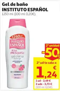 Alcampo Instituto Español gel de baño rosa mosqueta oferta