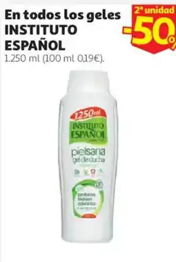 Alcampo Instituto Español pielsana gel de ducha oferta