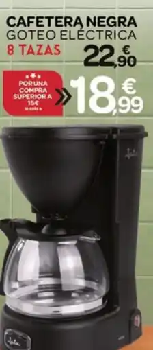 Supermercados El Jamón cafetera negra gotéo eléctrica oferta