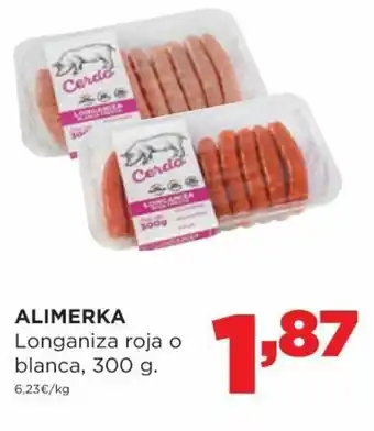 Alimerka Alimerka Longaniza roja o blanca, 300g oferta