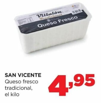 Alimerka San Vicente Queso fresco tradicional, el kilo oferta