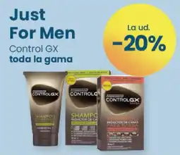Clarel Just For Men Control GX toda la gama oferta