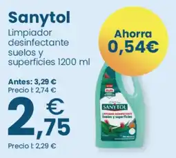 Clarel Sanytol limpiador desinfectante suelos y superficies oferta