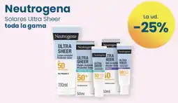 Clarel Neutrogena solares ultra sheer oferta