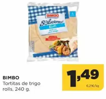 Alimerka Bimbo Tortitas de trigo rolls, 240 g oferta