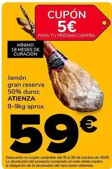 Supeco Atienza - jamón gran reserva 50% duroc oferta