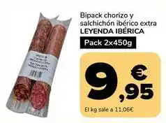 Supeco Leyenda ibérica - bipack chorizo y salchichon iberico extra oferta