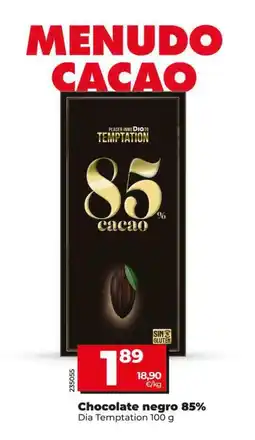 Dia Dia temptation - chocolate negro 85% oferta