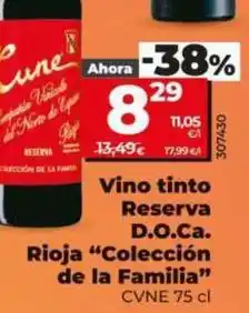 Dia Cvne - vino tinto reserva d.o.ca. rioja coleccion de la familia oferta