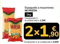 Supeco Mi pasta - espaguetis o macarrones oferta