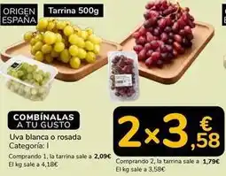 Supeco Uva blanca o rosada oferta