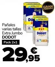 Supeco Dodot - panales varias tallas extra jumbo oferta