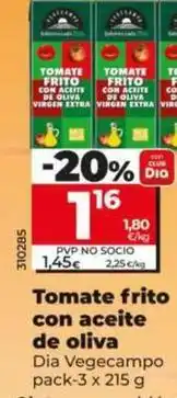 Dia Dia vegecampo - tomate frito con aceite de oliva oferta