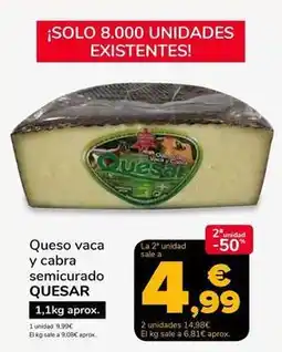 Supeco Quesar - queso vaca y cabra semicurado oferta