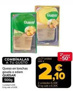 Supeco Quesar - queso en lonchas gouda o edam oferta