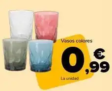 Supeco Vasos colores oferta