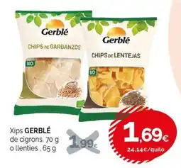 Condis Gerblé chips de garbanzos chips de lentejas oferta