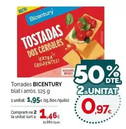 Condis Bicentury tostadas dos cereales oferta