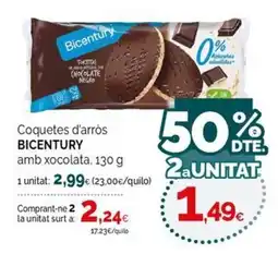 Condis Bicentury coquetes d'arròs amb xocolata oferta