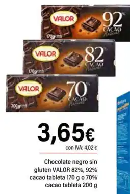Cash Ifa Valor chocolate negro sin gluten oferta