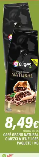 Cash Ifa Ifa eliges café en grano natural o mezcla paquete oferta