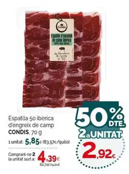 Condis Condis espátlla 50 ibèrica d'engreix de camp oferta