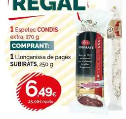 Condis Espetec condis llonganissa de pagès oferta