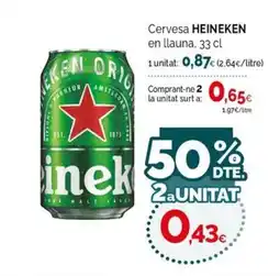 Condis Heineken cervesa en llauna oferta