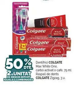 Condis Colgate dentífric max white one carbo actiivat o cafe raspali de dents oferta