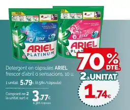 Condis Ariel detergent en capsulas frescor d'abril o sensacions oferta