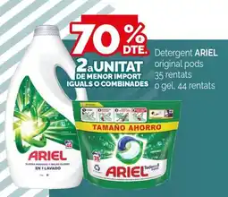Condis Ariel detergent original pods 35 rentats o gel oferta