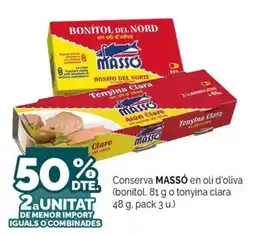 Condis Massó bonitol del nord en oli d'oliva oferta