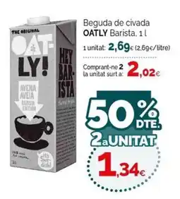Condis Oatly! beguda de civada barista oferta
