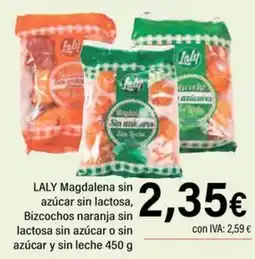Cash Ifa Laly Magdalena sin azúcar sin lactosa, Bizcochos naranja sin lactosa sin azúcar o sin azúcar y sin leche oferta