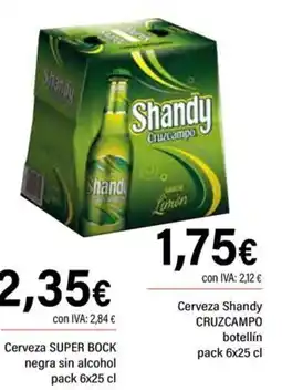 Cash Ifa Shandy Cruzcampo oferta
